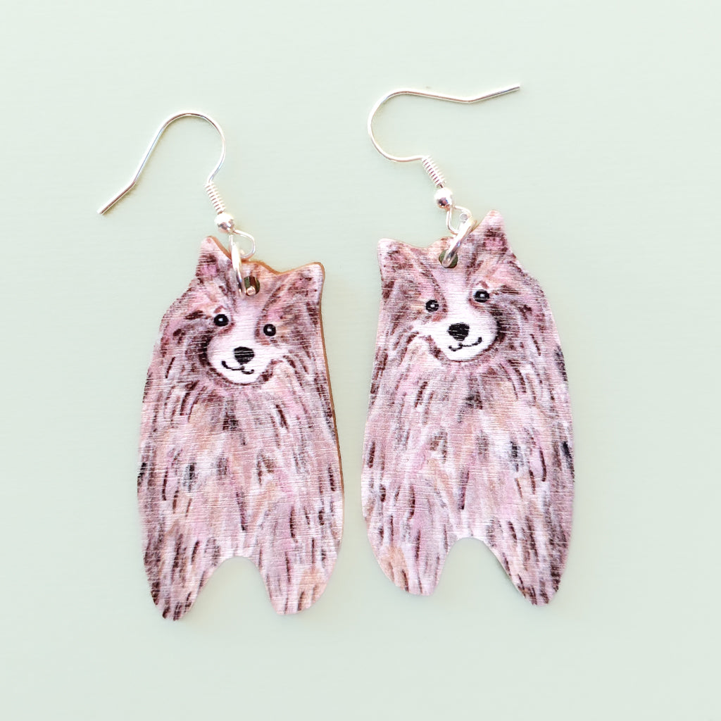 Spitz - plywood earrings