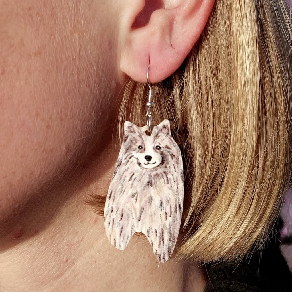 Spitz - plywood earrings